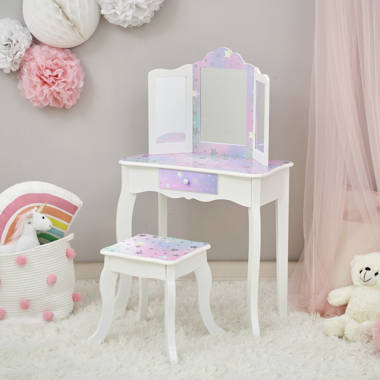 Kidkraft deluxe 2 piece best sale vanity set with mirror